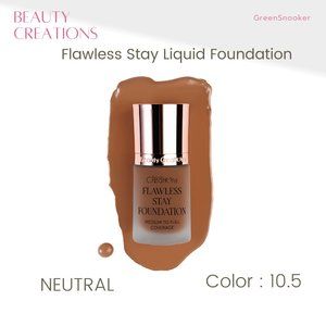 BEAUTY CREATIONS, Flawless Stay Liquid Foundation, Color,  # 10.5